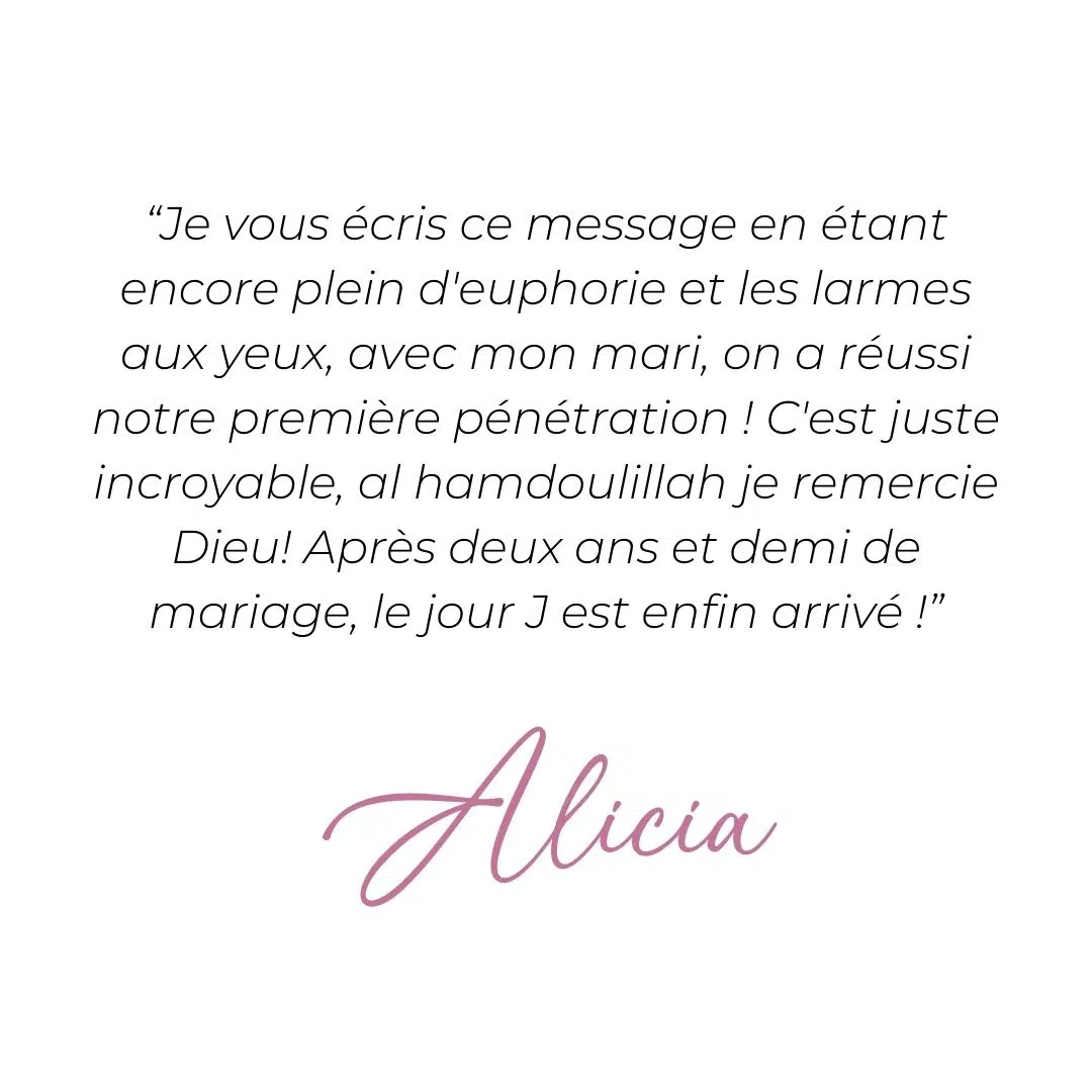 temoignage guerison vaginisme alicia