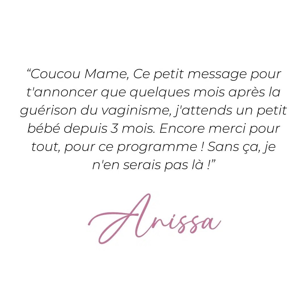 temoignage guerison vaginisme anissa