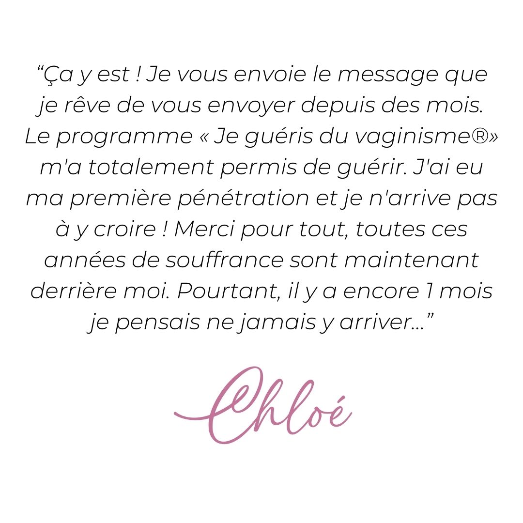 temoignage vaginisme chloe