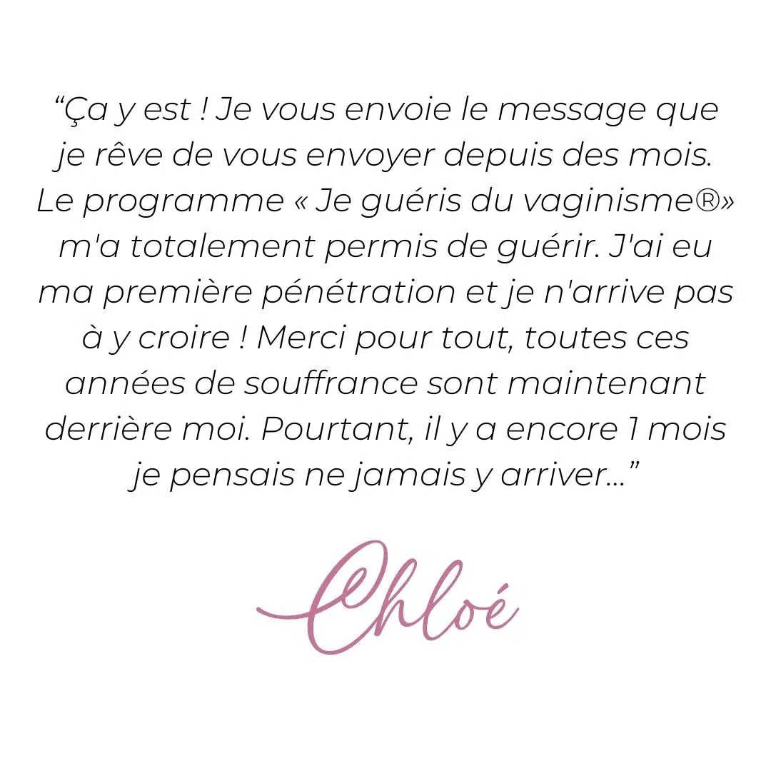 temoignage vaginisme chloe